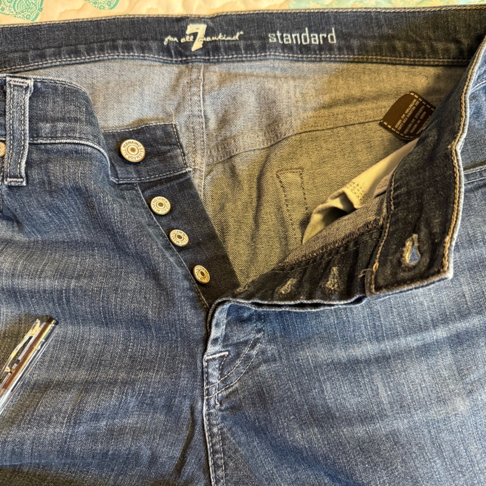 7 For All Mankind Men's button fly denim Jeans